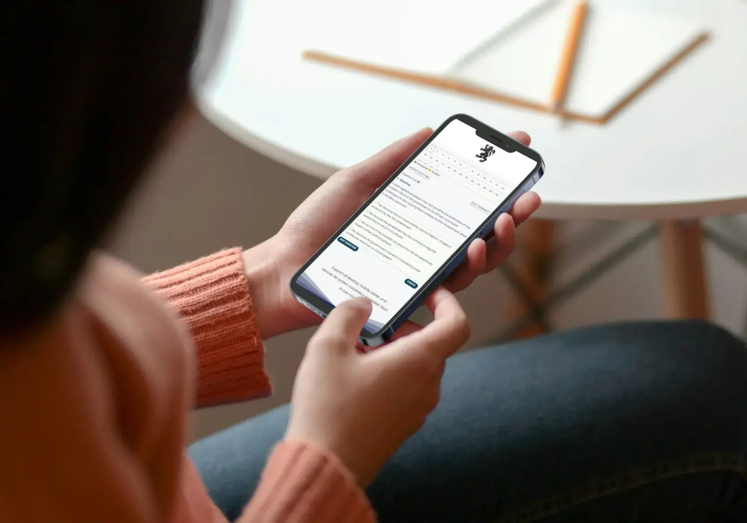 Candidate using AML Mastery on mobile